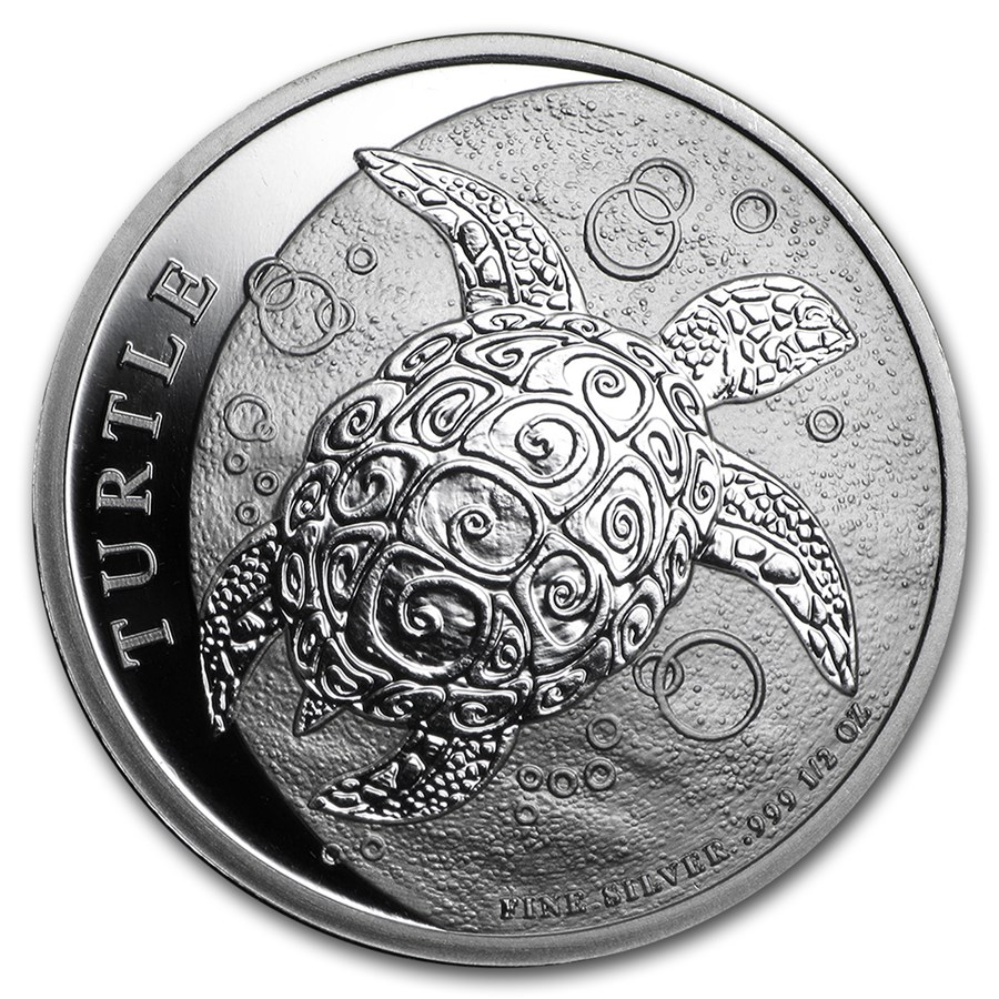 2015 Niue 1/2 oz Silver $1 Hawksbill Turtle BU