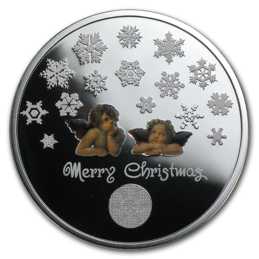 2015 Niue 1/2 oz Silver Merry Christmas w/Angel (Box & COA)