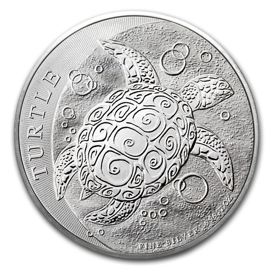 2015 Niue 2 oz Silver $5 Hawksbill Turtle