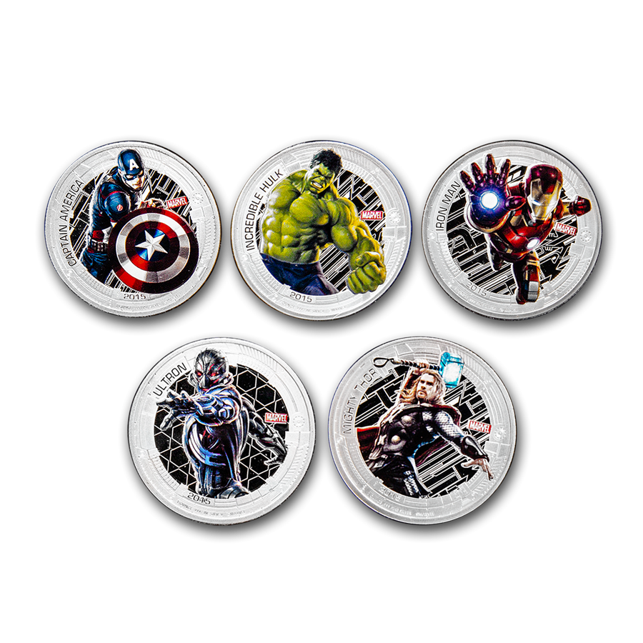 Buy 2015 Niue 4-Coin Silver The Avengers Age of Ultron Proof Set Online ...