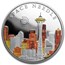 2015 Palau Proof Silver $5 World of Wonders Space Needle