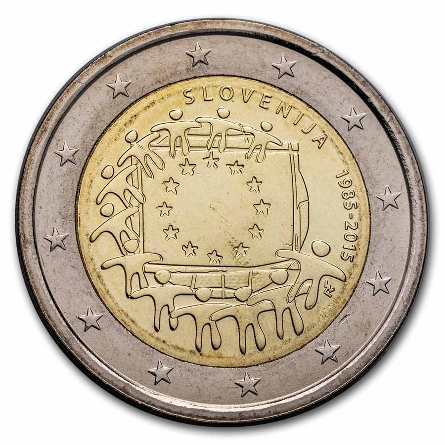 2015 Slovenia 2 Euro EU Flag BU