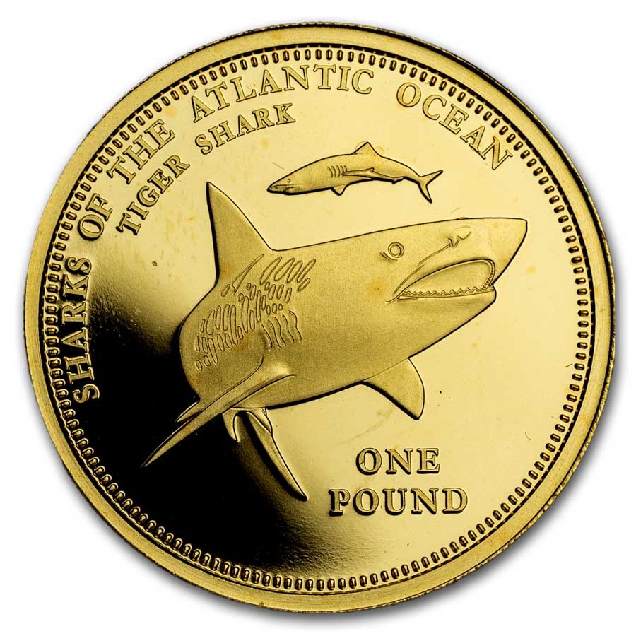 2015 TDC Gold 1 Pound Sharks of the Atlantic - Tiger Shark Proof
