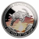 2015 Tuvalu 1 oz Silver Lunar Goat Proof (Health)