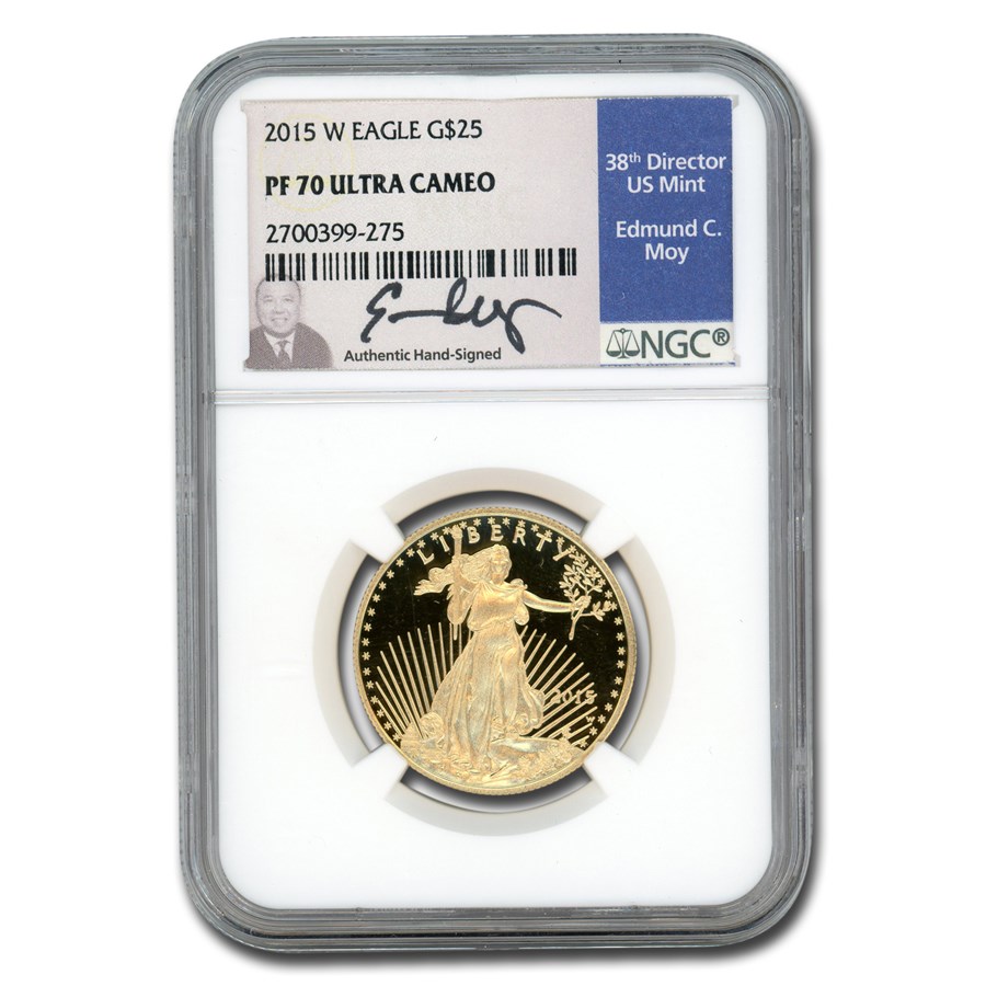 2015-W 1/2 oz Proof American Gold Eagle PF-70 NGC (Moy)