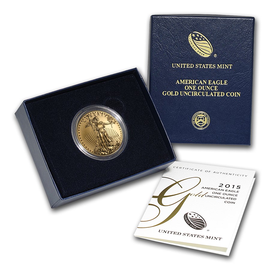 2015-W 1 oz Burnished Gold Eagle (w/Box & COA)