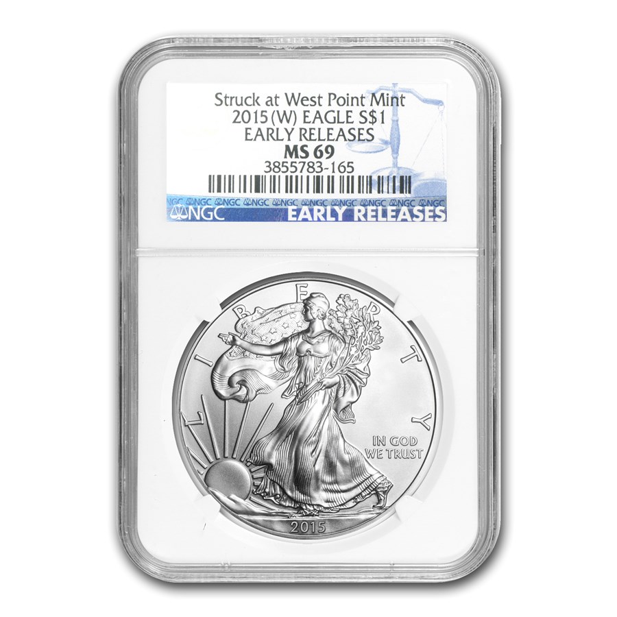 2015 (W) American Silver Eagle MS-69 NGC (Early Releases)