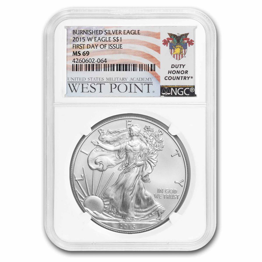 2015-W Burnished Silver Eagle MS-69 NGC (FDI)