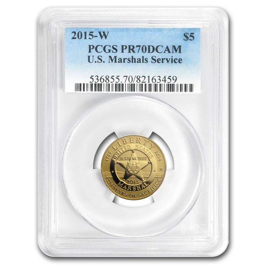 2015-W Gold $5 Commem U.S. Marshals Service PR-70 PCGS