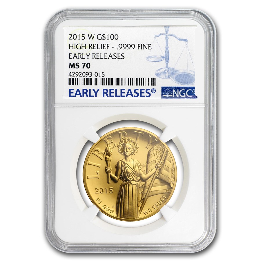 Buy 2015-W High Relief American Liberty Gold MS-70 NGC (ER) | APMEX