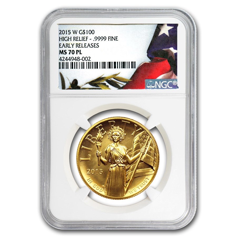 Buy 2015-W High Relief American Liberty Gold MS-70 PL NGC (ER) | APMEX