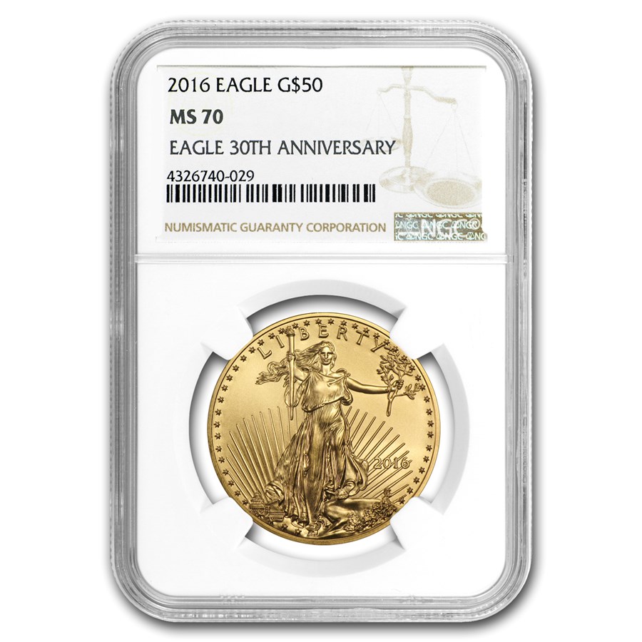 2016 1 oz American Gold Eagle MS-70 NGC