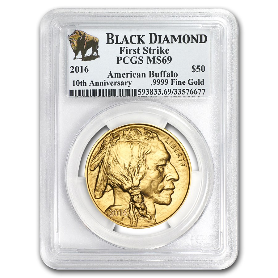 2016 1 oz Gold Buffalo MS-69 PCGS (FS, Black Diamond)