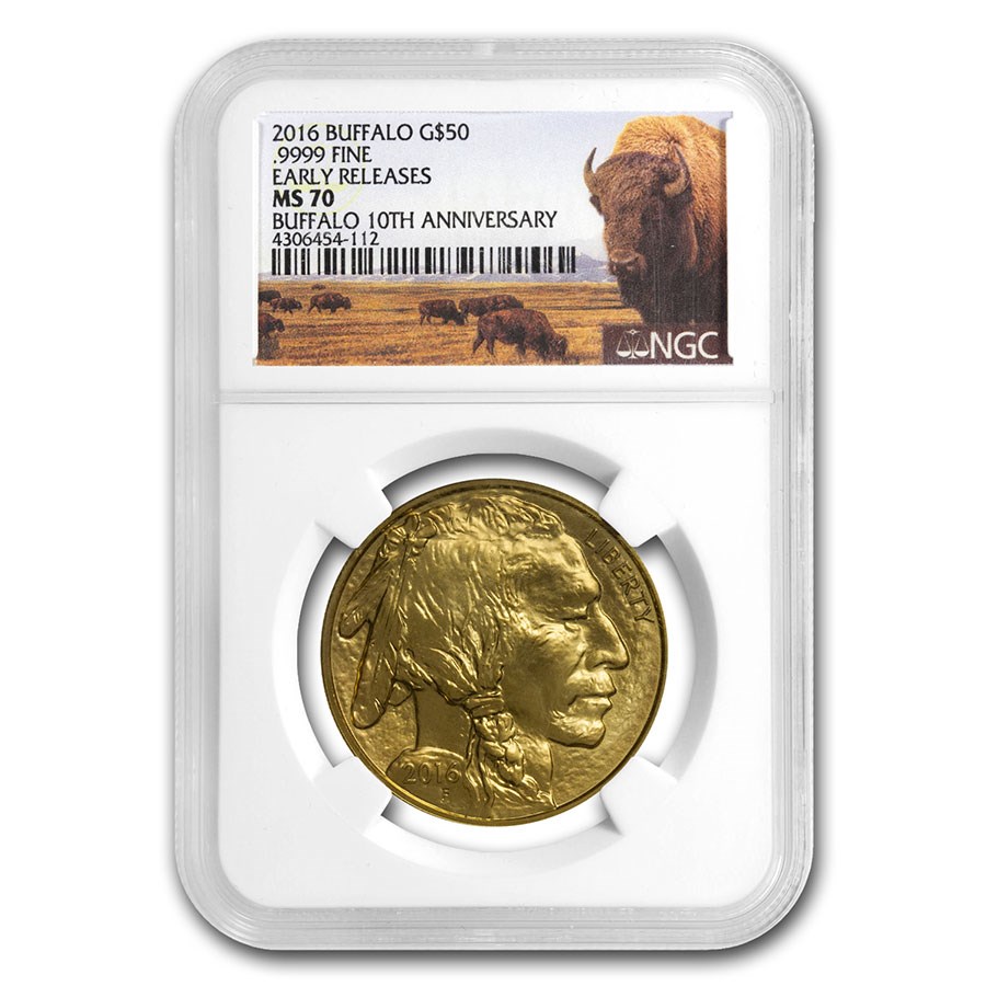 2016 1 oz Gold Buffalo MS-70 NGC (Early Releases, Buffalo Label)