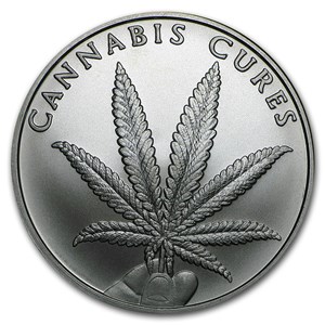 Buy 2016 1 oz Silver Shield Round - Cannabis Cures | APMEX