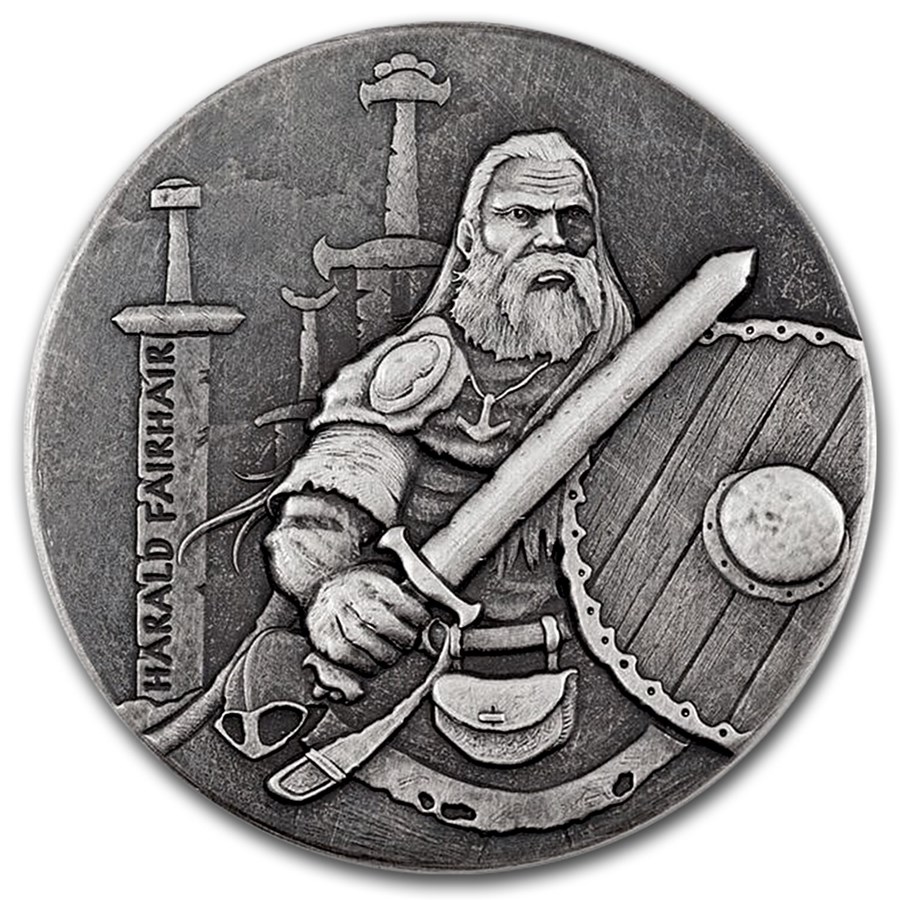 BJORN IRONSIDE Vikings Gods Kings Warriors 2 Oz Silver Coin 2