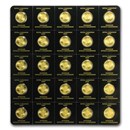 2016 25x 1 gram Gold Maple Leafs - Maplegram25™ (In Assay Sleeve)