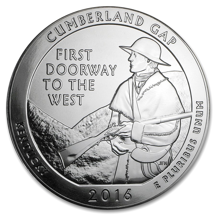 2016 5 oz Silver ATB Cumberland Gap National Historical Park, KY