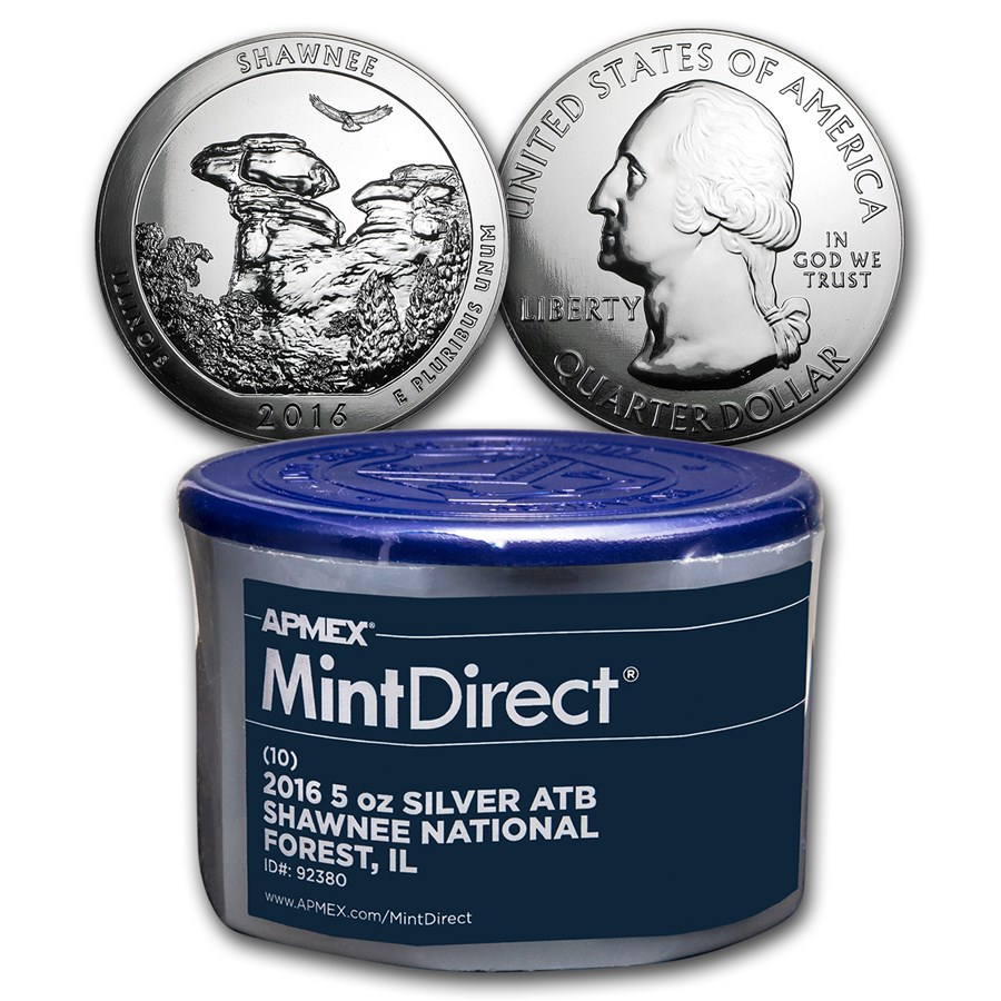 2016 5 oz Silver ATB Shawnee (10-Coin MintDirect® Tube)