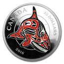2016 5 oz Silver Mythical Realms of the Haida: Orca (Coin Only)