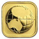 2016 Australia 1/10 oz Gold Square Map BU