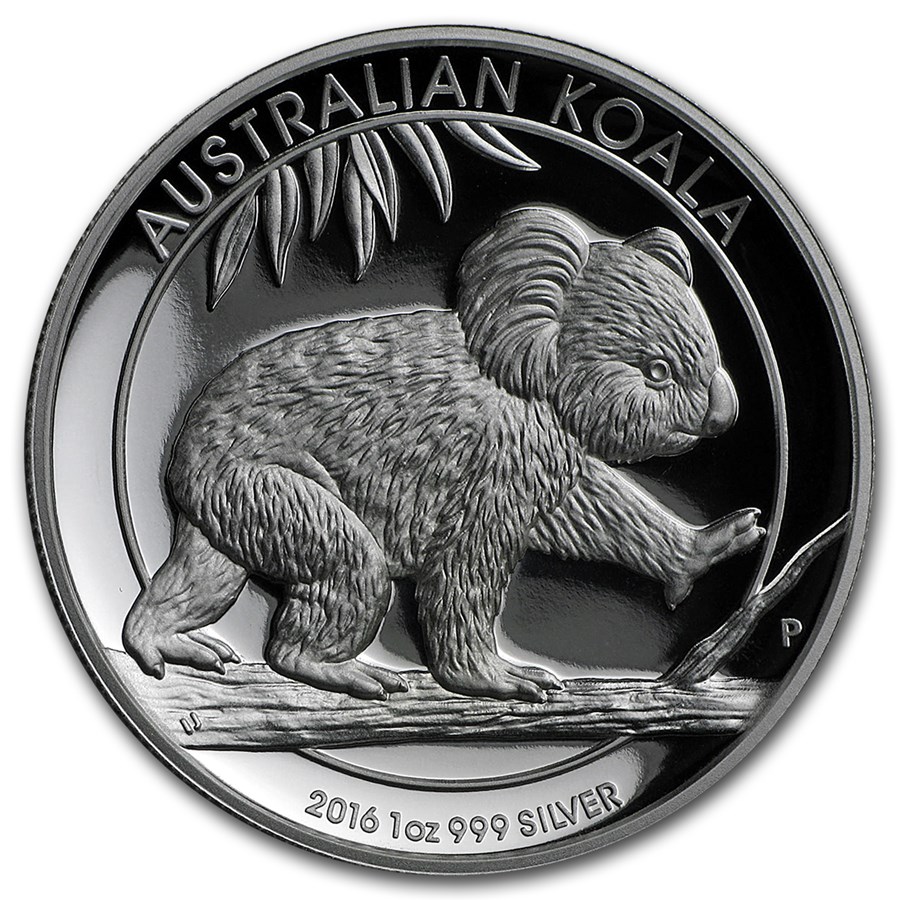 2016 Australia 1 oz Silver Koala Proof (High Relief, w/Box & COA)