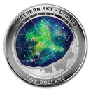 2016 Australia Silver $5 Color Domed Northern Sky Cygnus