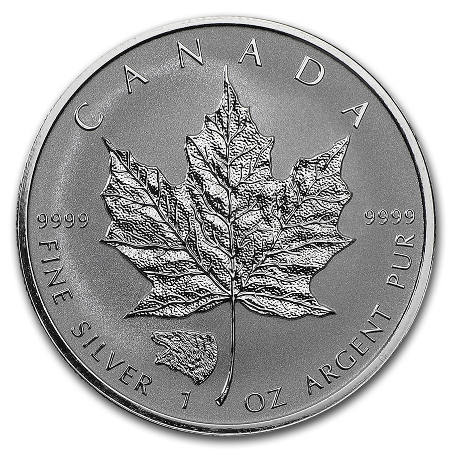 2016 Canada 1 oz Silver Maple Leaf Grizzly Privy Reverse Proof