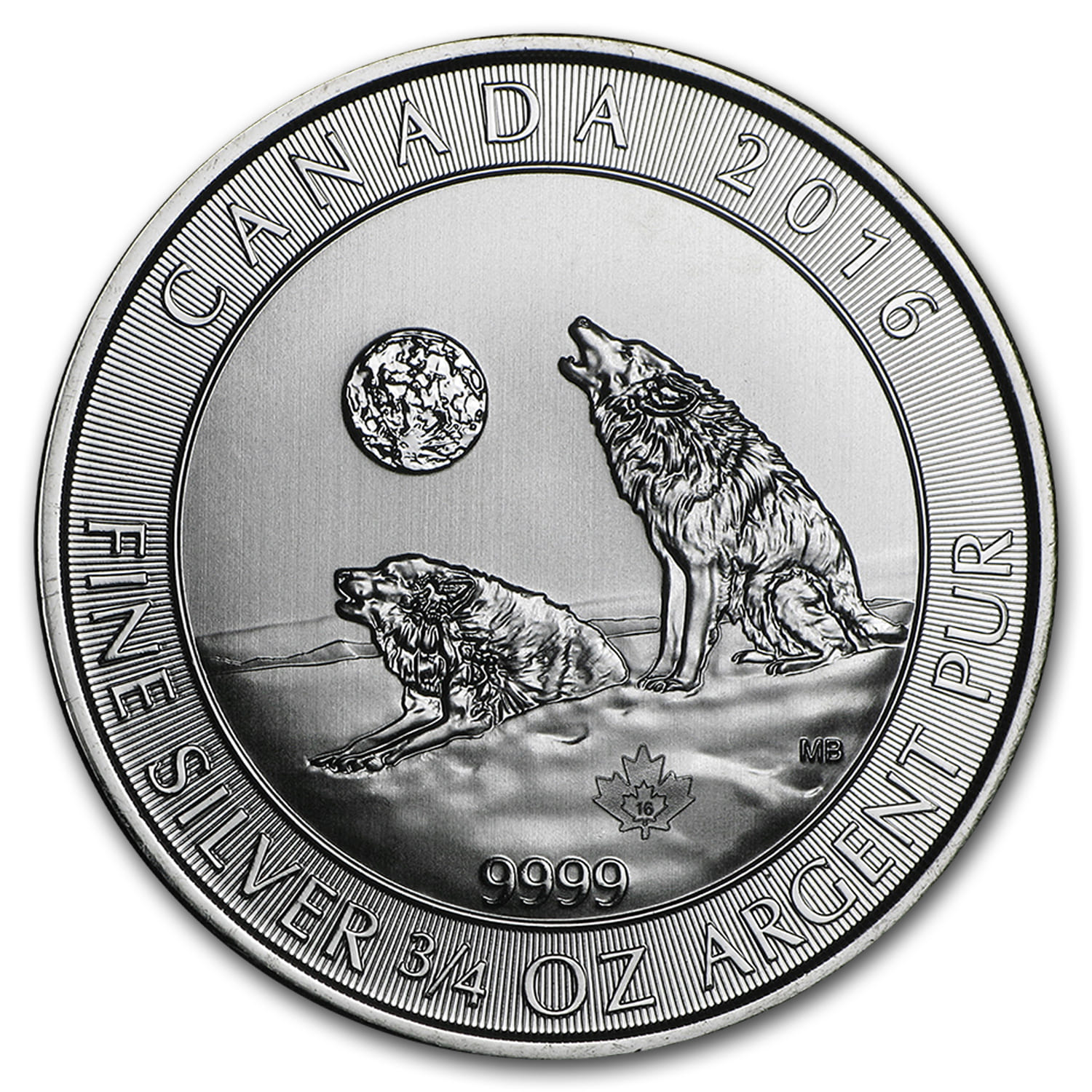 Buy 2016 Canada 3/4 oz Silver Howling Wolves BU | APMEX