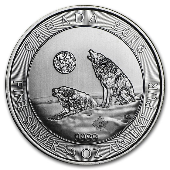 Buy 2016 Canada 3/4 oz Silver Howling Wolves (MintDirect® Single) | APMEX