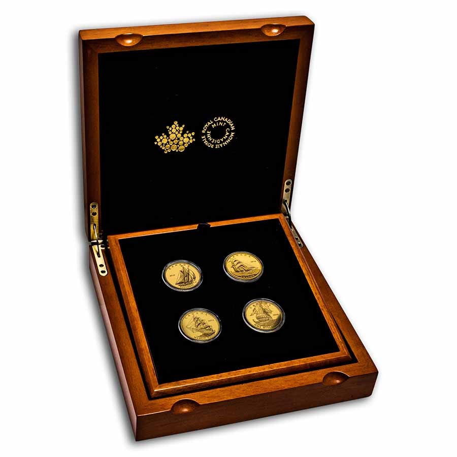 2016 Canada 4-Coin 1 oz Proof Gold $200 Tall Ships Set