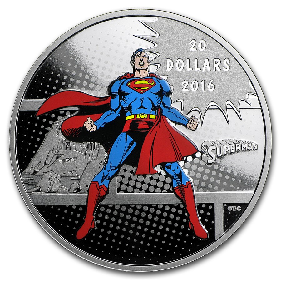 Buy 2016 Canada Proof 1 oz Silver $20 Comics Originals: Man of Steel ...