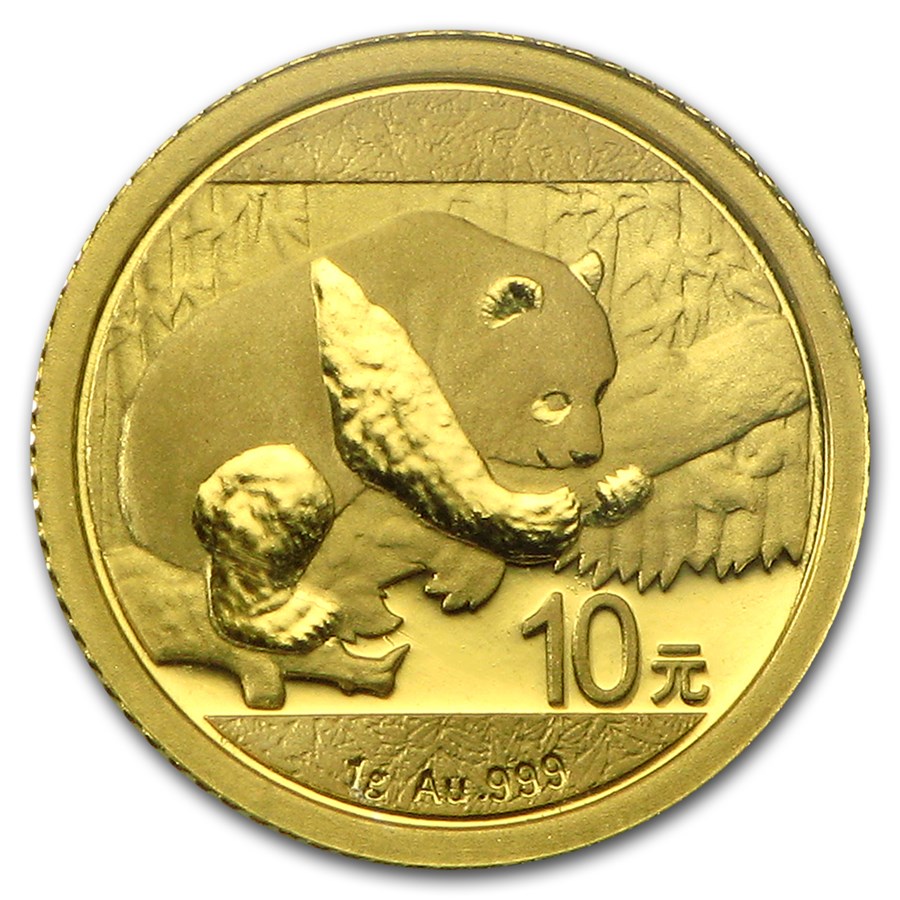 2016 China 1 gram Gold Panda BU (Sealed)