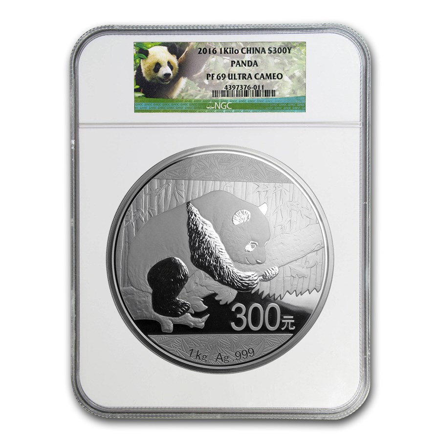 2016 China 1 kilo Silver Panda PF-69 NGC (w/Box & COA)