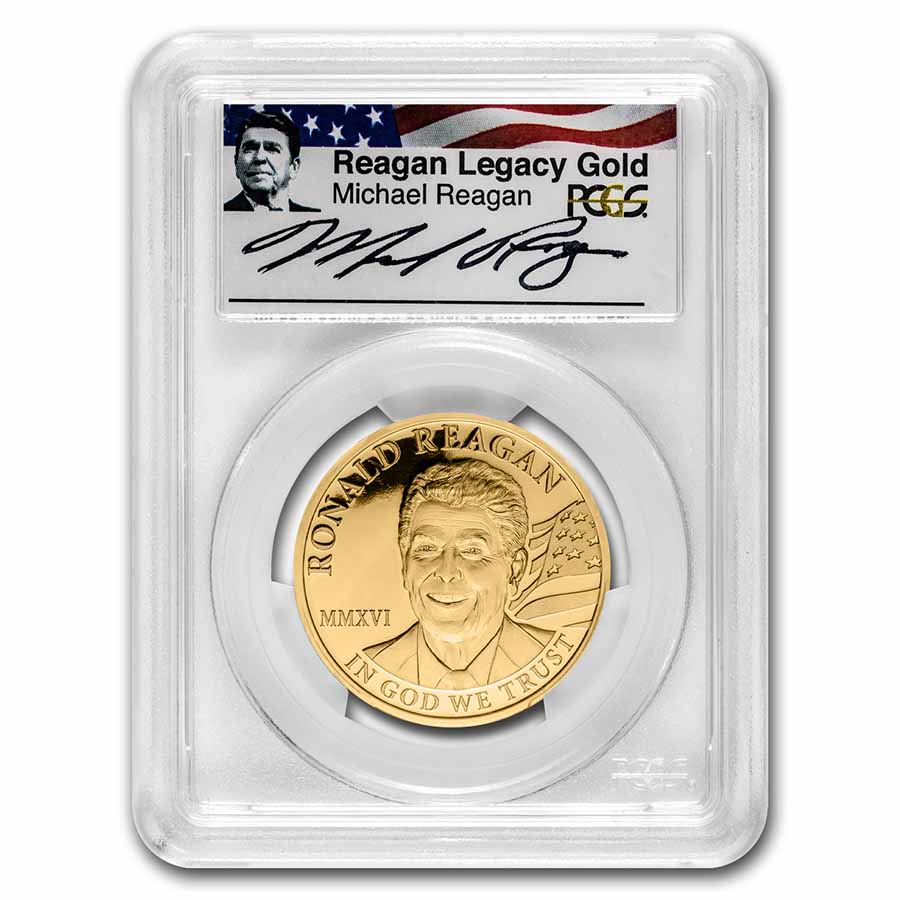 Buy 2016 Cook Islands 1 oz Gold Ronald Reagan PR-70 PCGS (FS) | APMEX