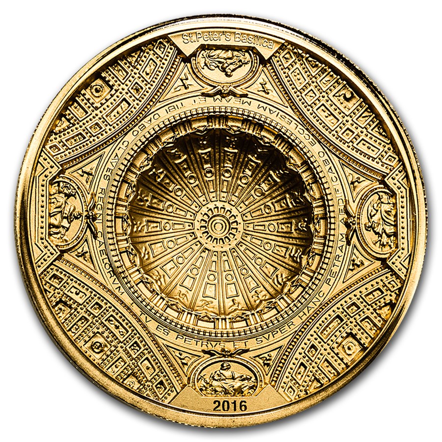 Buy 2016 Cook Islands 100 gram Gold St. Peter's Basilica 4-Layer Coin ...