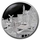 2016 Israel 1 oz Silver - Views Jerusalem (Mishkenot Sha'ananim)