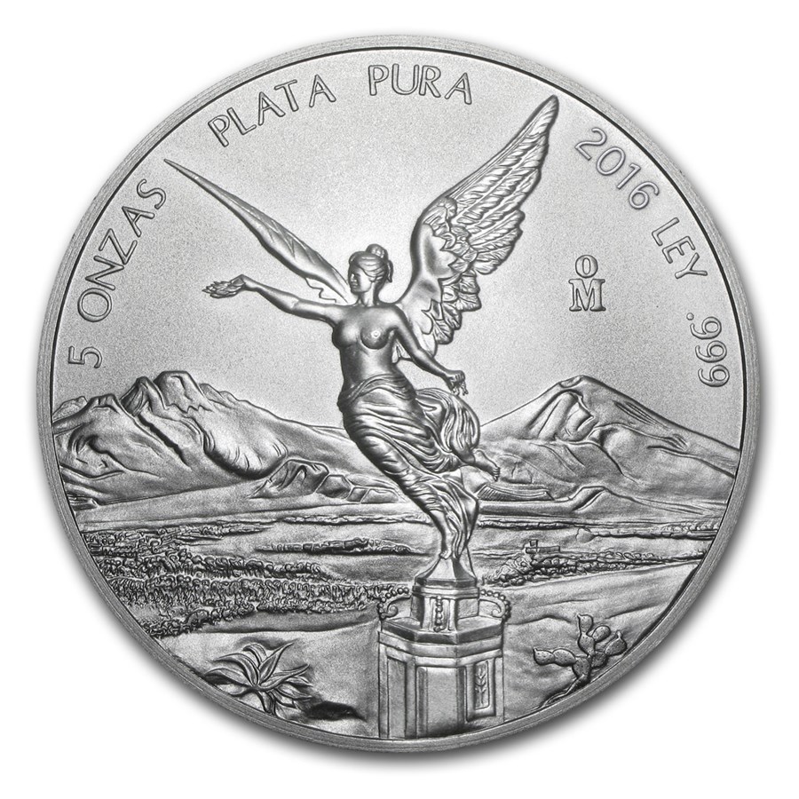 2016 Mexico 5 oz Silver Libertad BU