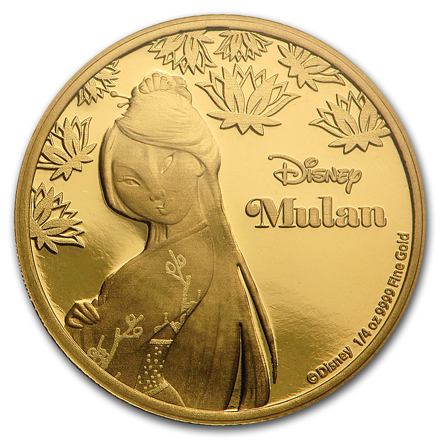 Buy 2016 Niue 1/4 oz Proof Gold $25 Disney Princess Mulan | APMEX