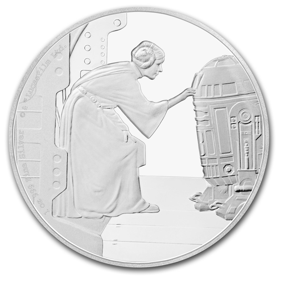 2016 Niue 1 oz Silver $2 Star Wars Princess Leia (w/Box & COA)