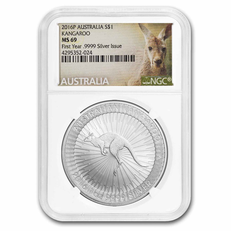 2016-P Australia 1 oz Silver Kangaroo MS-69 (Kangaroo Label)