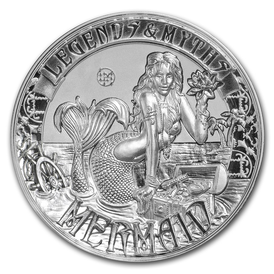 Buy 2016 Solomon Islands 2 oz Silver Rev Prf Legends & Myths: Mermaid ...