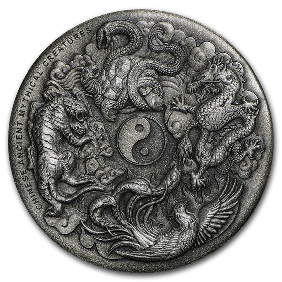 Buy 2016 Tuvalu 2 oz Silver Mythical Creatures Antique High Relief | APMEX