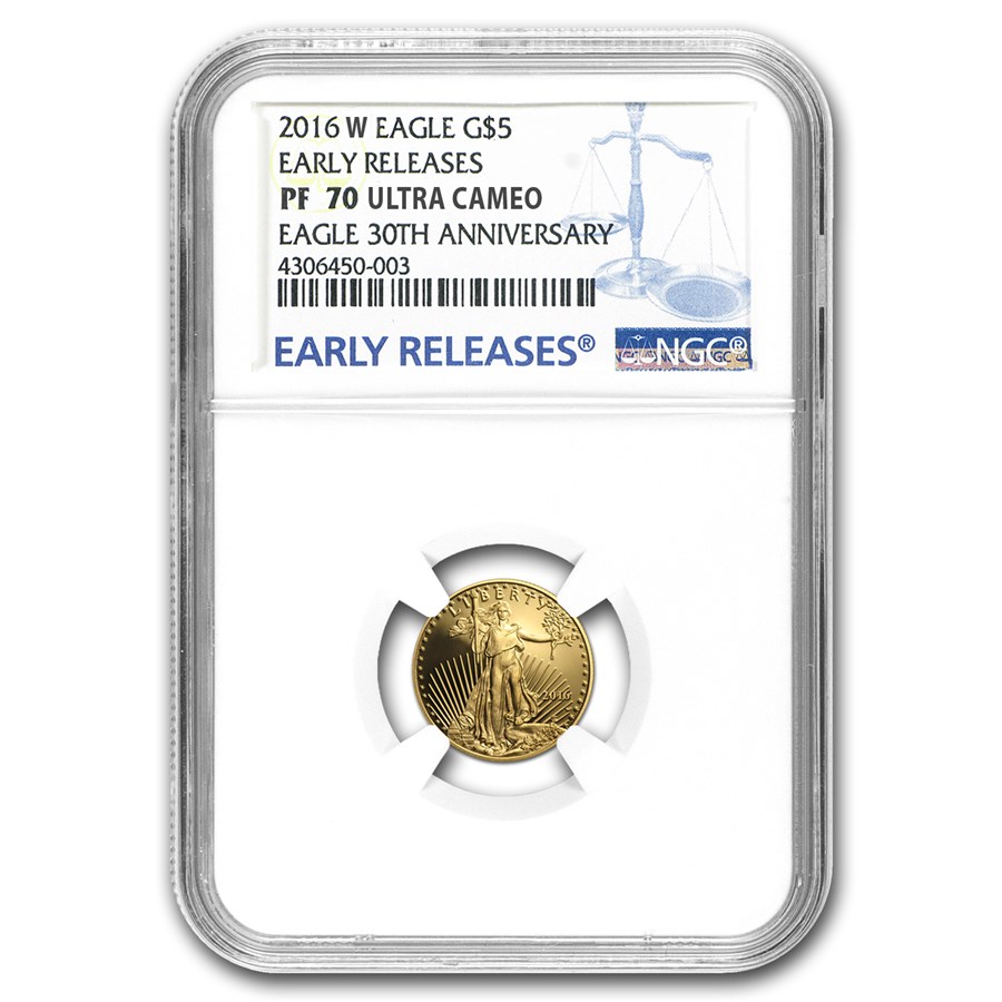 2016-W 1/10 oz Proof American Gold Eagle PF-70 NGC (ER)