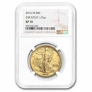 2016-W 1/2 oz Gold Walking Liberty Half Dollar SP-70 NGC