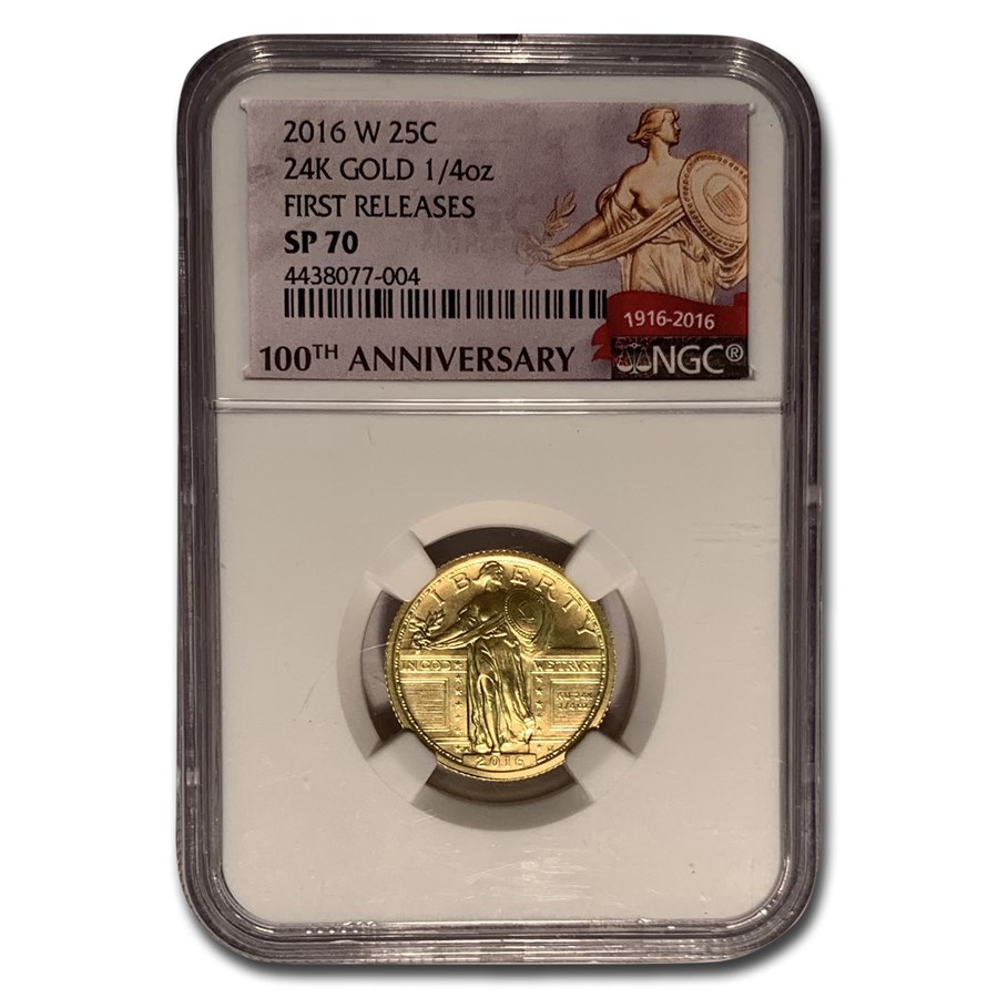 2016-W 1/4 oz Gold Standing Liberty Quarter SP-70 NGC (ER/FR)