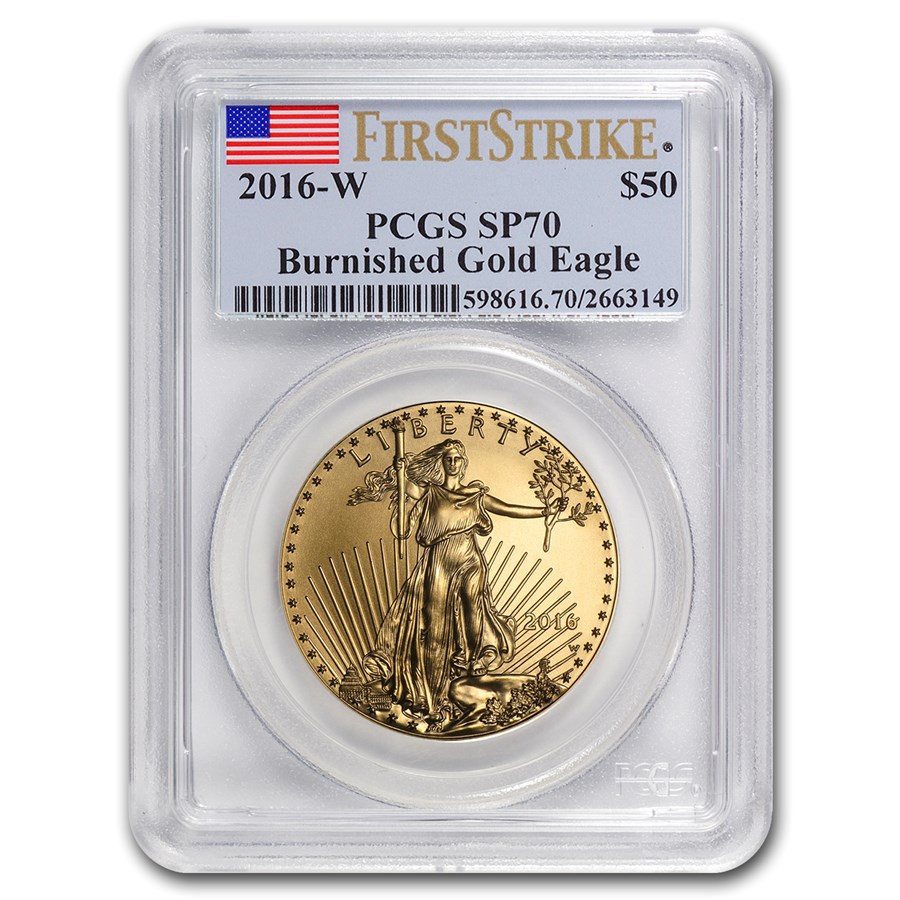 2016-W 1 oz Burnished Gold Eagle SP-70 PCGS (FirstStrike®)