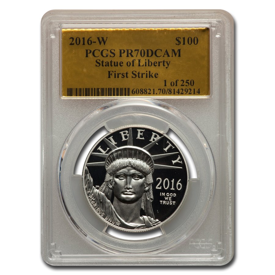 2016-W 1 oz Platinum Eagle PR-70 PCGS (FS, Gold Foil Label)