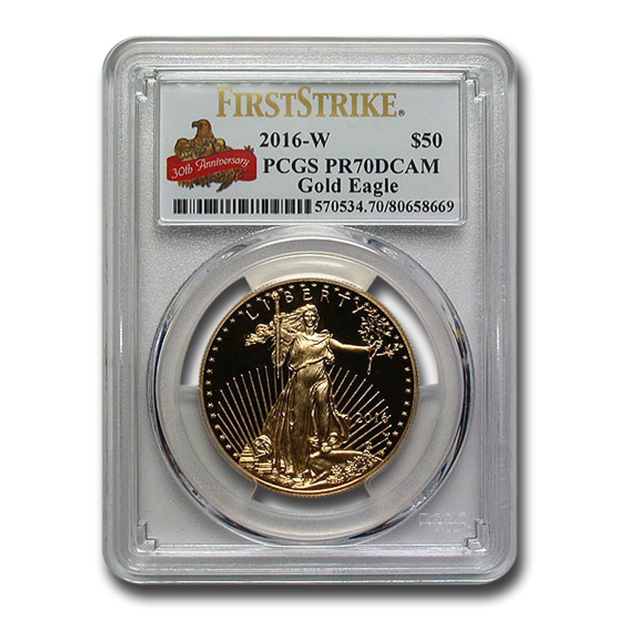 2016-W 1 oz Proof Gold Eagle PR-70 DCAM PCGS (FirstStrike®)