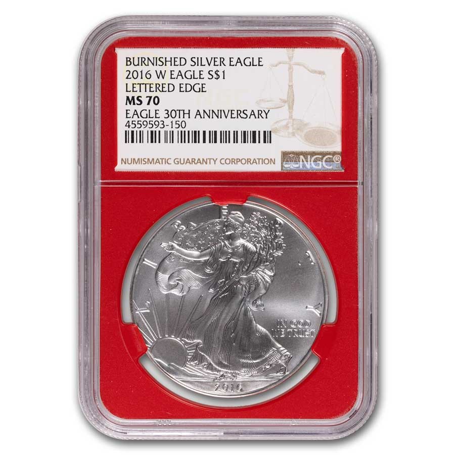 2016-W Burnished Silver Eagle MS-70 NGC